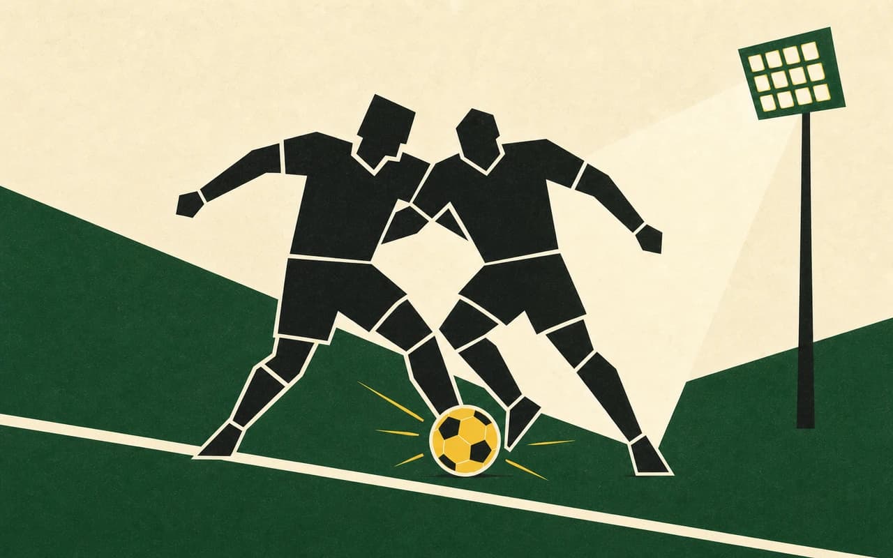Dribles certos · dois jogadores dividindo a bola